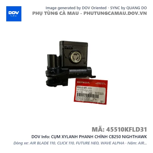 CỤM XYLANH PHANH CHÍNH CB250 NIGHTHAWK — 45510KFLD31