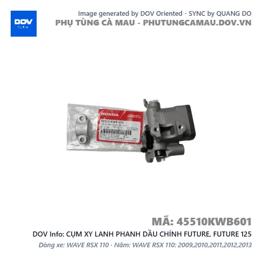 CỤM XY LANH PHANH DẦU CHÍNH FUTURE, FUTURE 125 — 45510KWB601