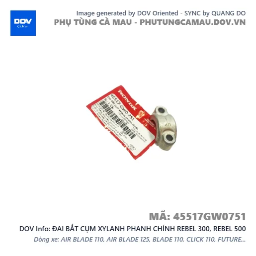 ĐAI BẮT CỤM XYLANH PHANH CHÍNH REBEL 300, REBEL 500 — 45517GW0751