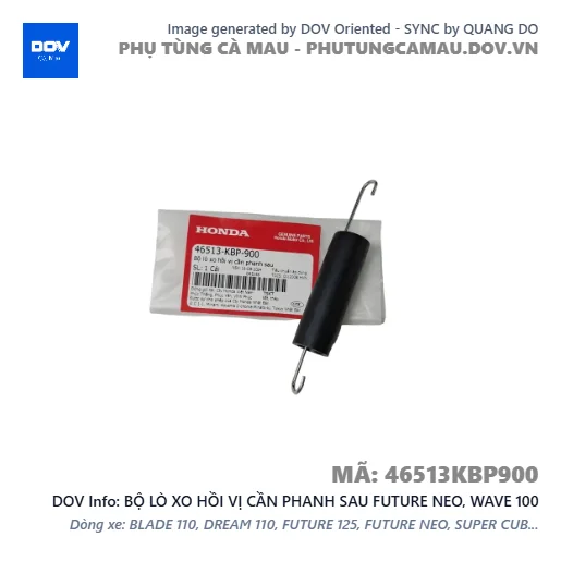 BỘ LÒ XO HỒI VỊ CẦN PHANH SAU FUTURE NEO, WAVE 100 — 46513KBP900