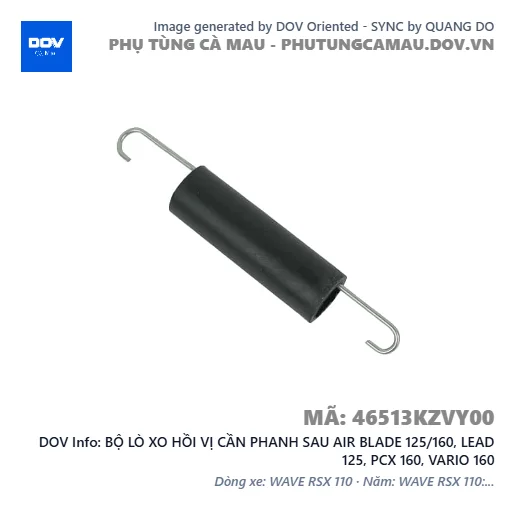 BỘ LÒ XO HỒI VỊ CẦN PHANH SAU AIR BLADE 125/160, LEAD 125, PCX 160, VARIO 160 — 46513KZVY00