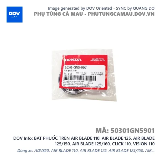 BÁT PHUỐC TRÊN AIR BLADE 110, AIR BLADE 125, AIR BLADE 125/150, AIR BLADE 125/160, CLICK 110, VISION 110 — 50301GN5901