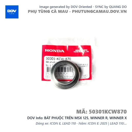 BÁT PHUỘC TRÊN MSX 125, WINNER R, WINNER X — 50301KCW870