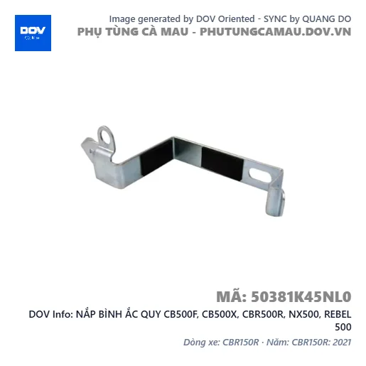 NẮP BÌNH ẮC QUY CB500F, CB500X, CBR500R, NX500, REBEL 500 — 50381K45NL0
