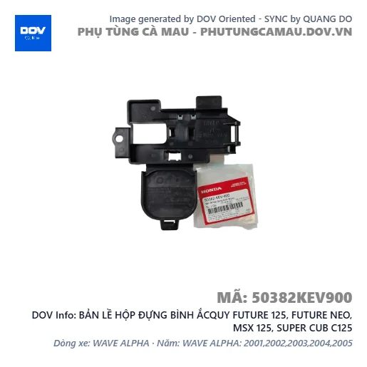 BẢN LỀ HỘP ĐỰNG BÌNH ẮCQUY FUTURE 125, FUTURE NEO, MSX 125, SUPER CUB C125 — 50382KEV900