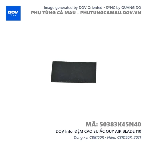 ĐỆM CAO SU ẮC QUY AIR BLADE 110 — 50383K45N40