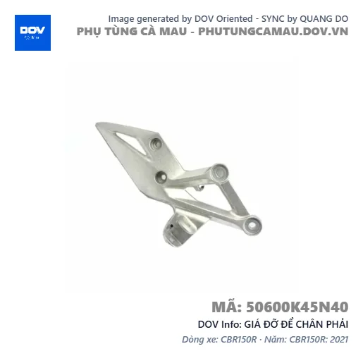 GIÁ ĐỠ ĐỂ CHÂN PHẢI  — 50600K45N40