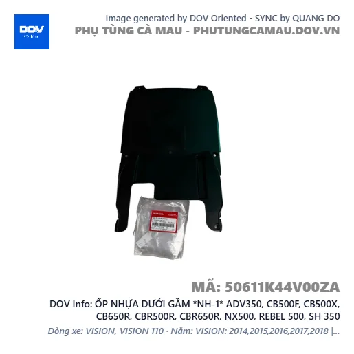 ỐP NHỰA DƯỚI GẦM *NH-1* ADV350, CB500F, CB500X, CB650R, CBR500R, CBR650R, NX500, REBEL 500, SH 350 — 50611K44V00ZA