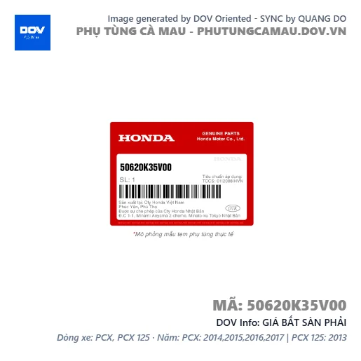GIÁ BẮT SÀN PHẢI  — 50620K35V00