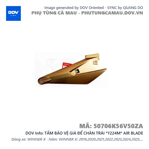 TẤM BẢO VỆ GIÁ ĐỂ CHÂN TRÁI *Y224M* AIR BLADE — 50706K56V50ZA