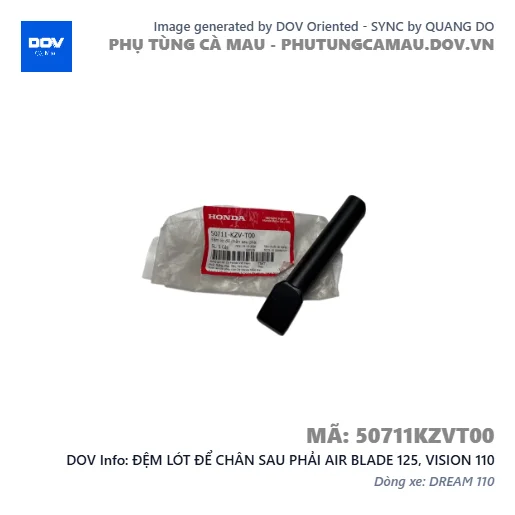ĐỆM LÓT ĐỂ CHÂN SAU PHẢI AIR BLADE 125, VISION 110 — 50711KZVT00