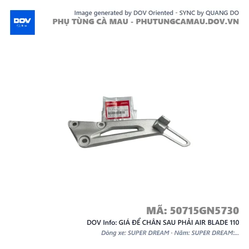 GIÁ ĐỂ CHÂN SAU PHẢI AIR BLADE 110 — 50715GN5730