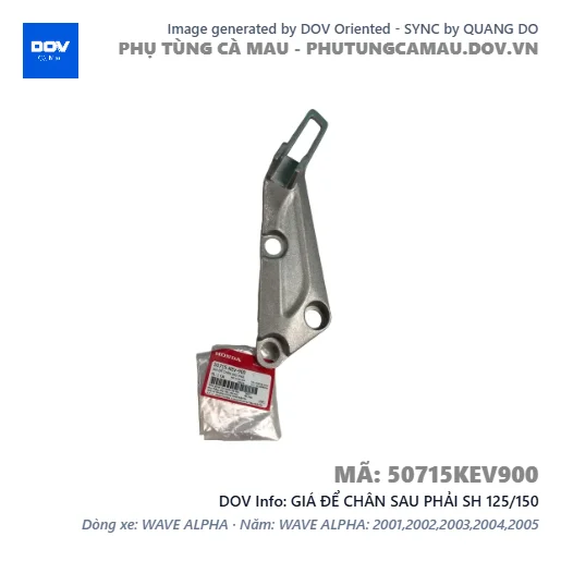 GIÁ ĐỂ CHÂN SAU PHẢI SH 125/150 — 50715KEV900