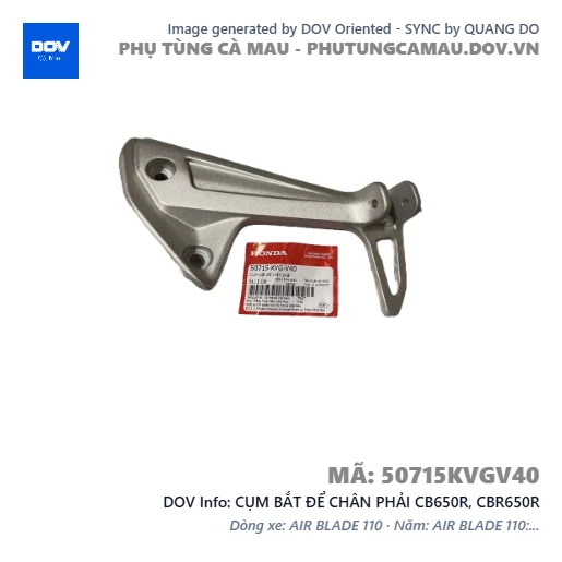 CỤM BẮT ĐỂ CHÂN PHẢI CB650R, CBR650R — 50715KVGV40