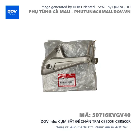 CỤM BẮT ĐỂ CHÂN TRÁI CB500F, CBR500R — 50716KVGV40