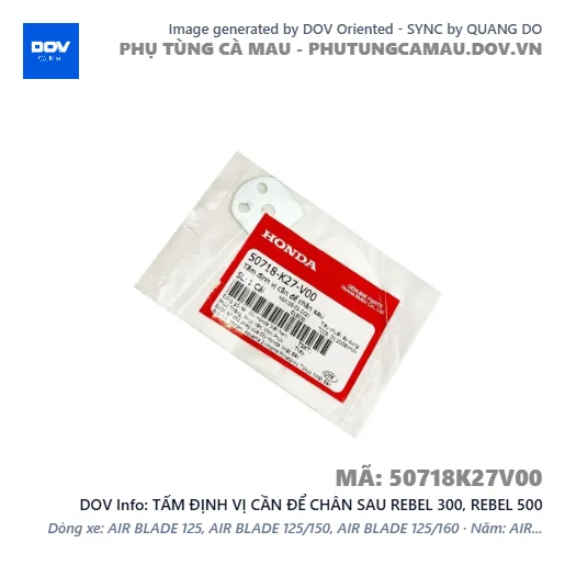 TẤM ĐỊNH VỊ CẦN ĐỂ CHÂN SAU REBEL 300, REBEL 500 — 50718K27V00