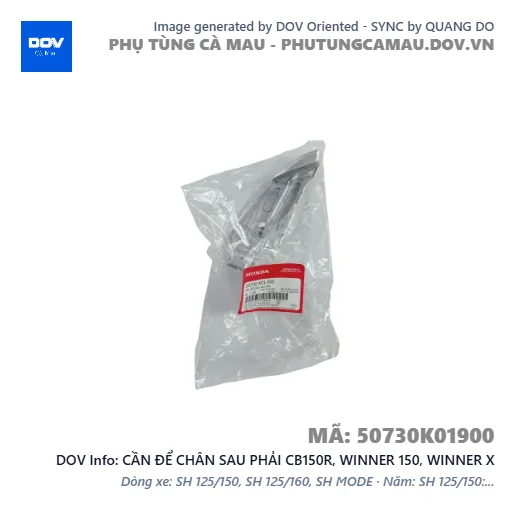 CẦN ĐỂ CHÂN SAU PHẢI CB150R, WINNER 150, WINNER X — 50730K01900