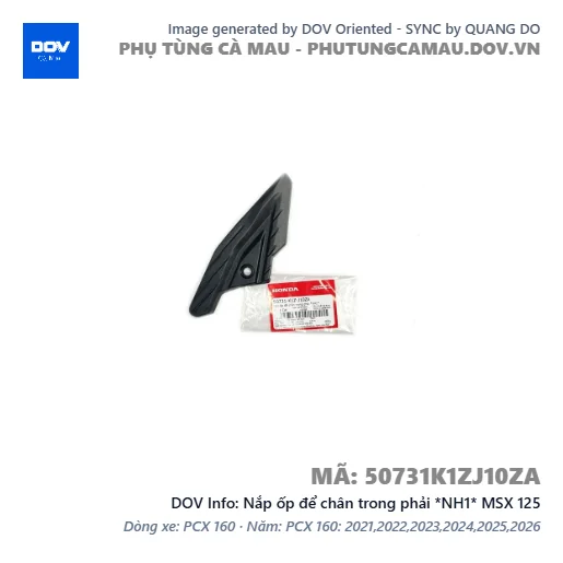 Nắp ốp để chân trong phải *NH1* MSX 125 — 50731K1ZJ10ZA