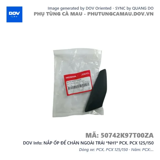 NẮP ỐP ĐỂ CHÂN NGOÀI TRÁI *NH1* PCX, PCX 125/150 — 50742K97T00ZA