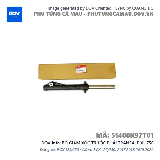 BỘ GIẢM XÓC TRƯỚC PHẢI TRANSALP XL 750 — 51400K97T01
