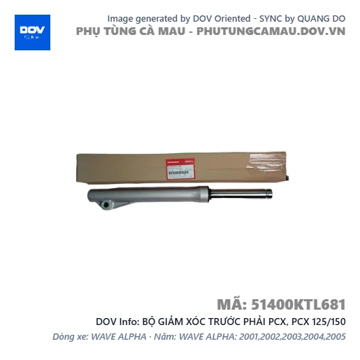 BỘ GIẢM XÓC TRƯỚC PHẢI PCX, PCX 125/150 — 51400KTL681