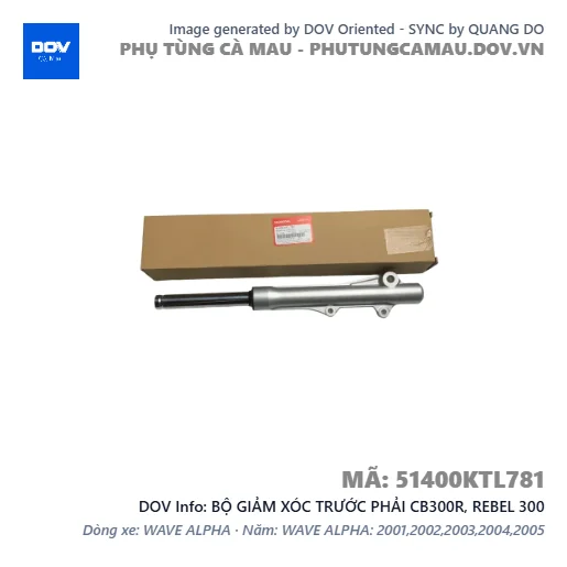 BỘ GIẢM XÓC TRƯỚC PHẢI CB300R, REBEL 300 — 51400KTL781