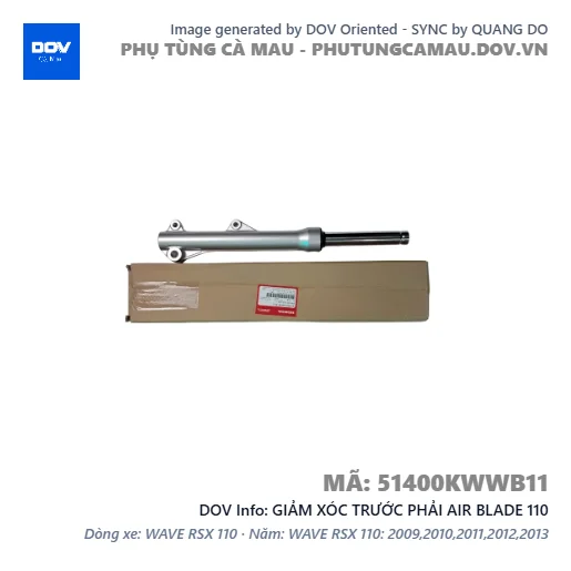 GIẢM XÓC TRƯỚC PHẢI AIR BLADE 110 — 51400KWWB11