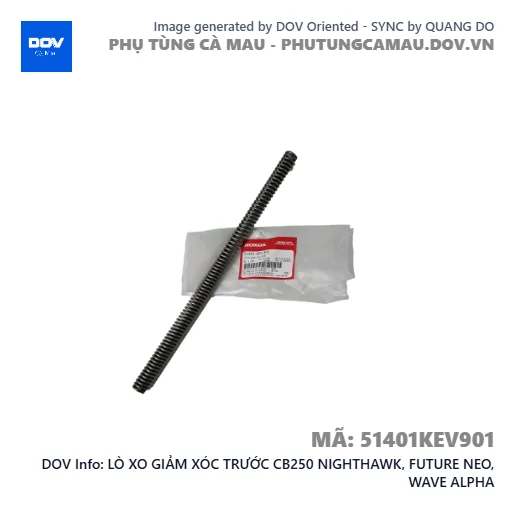 LÒ XO GIẢM XÓC TRƯỚC CB250 NIGHTHAWK, FUTURE NEO, WAVE ALPHA — 51401KEV901