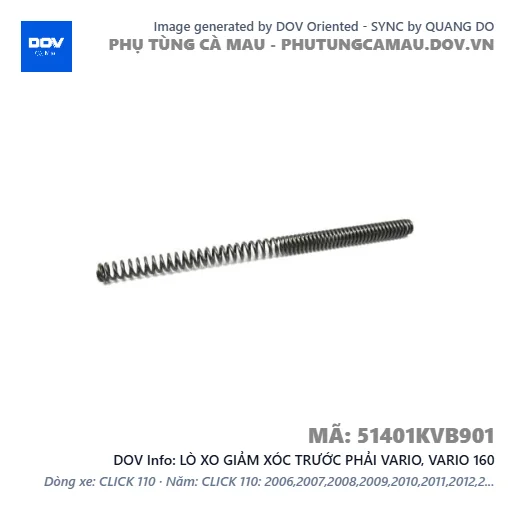LÒ XO GIẢM XÓC TRƯỚC PHẢI VARIO, VARIO 160 — 51401KVB901
