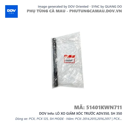 LÒ XO GIẢM XÓC TRƯỚC ADV350, SH 350 — 51401KWN711