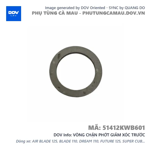 VÒNG CHẶN PHỚT GIẢM XÓC TRƯỚC  — 51412KWB601