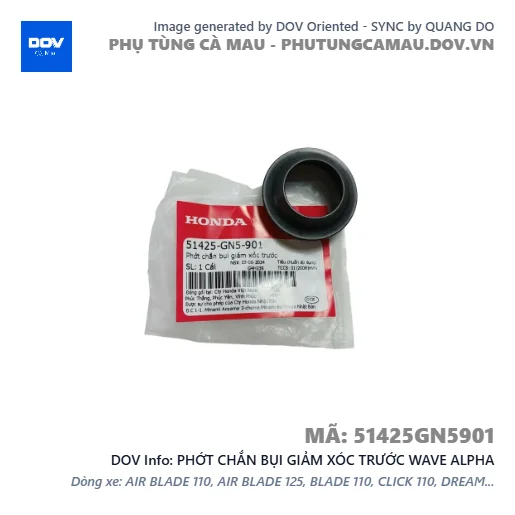 PHỚT CHẮN BỤI GIẢM XÓC TRƯỚC WAVE ALPHA — 51425GN5901