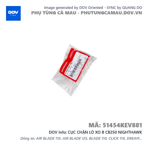 CỤC CHẶN LÒ XO B CB250 NIGHTHAWK — 51454KEV881