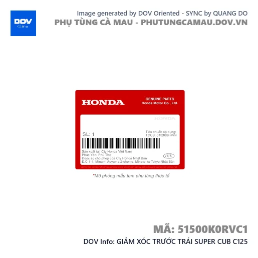 GIẢM XÓC TRƯỚC TRÁI SUPER CUB C125 — 51500K0RVC1