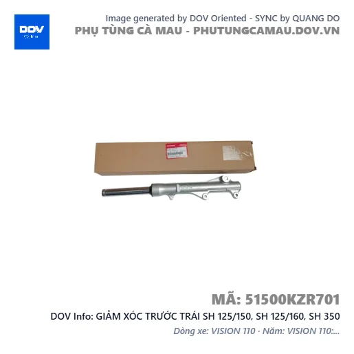 GIẢM XÓC TRƯỚC TRÁI SH 125/150, SH 125/160, SH 350 — 51500KZR701