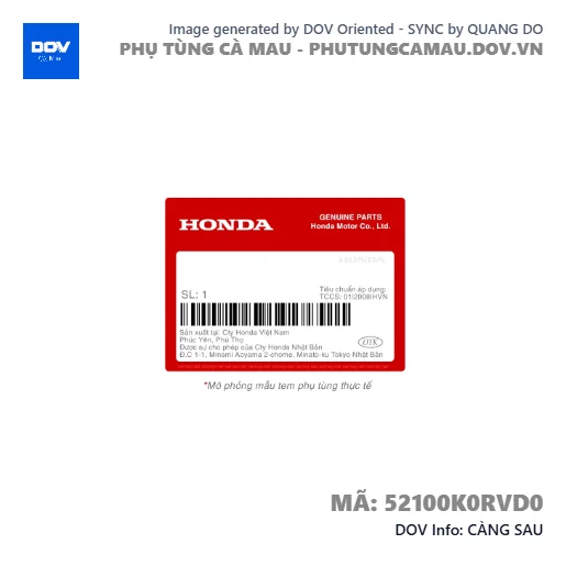 CÀNG SAU  — 52100K0RVD0