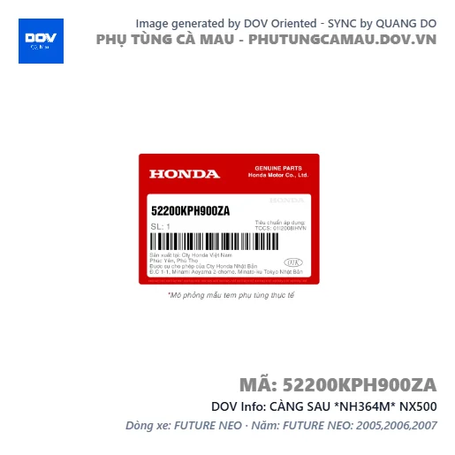 CÀNG SAU *NH364M* NX500 — 52200KPH900ZA