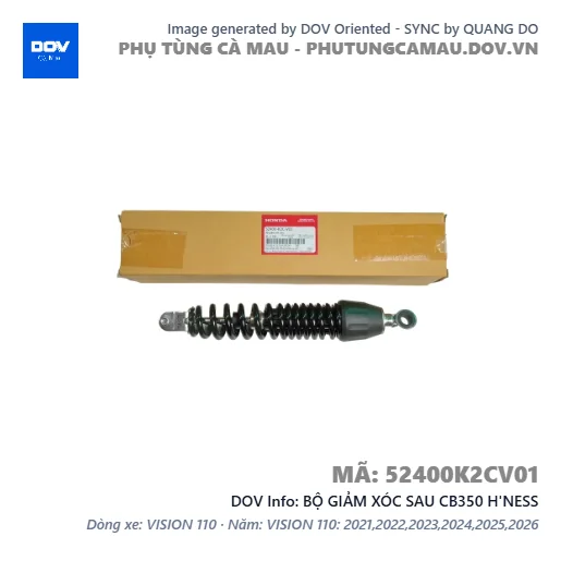 BỘ GIẢM XÓC SAU CB350 H'NESS — 52400K2CV01
