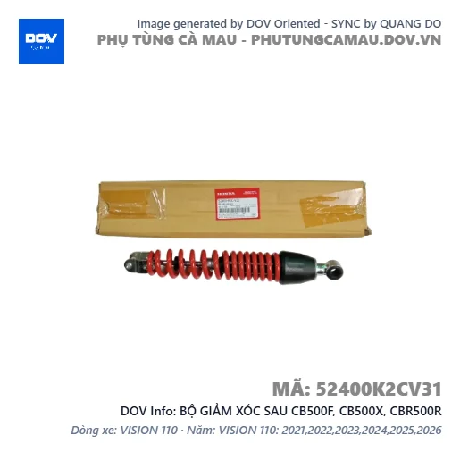 BỘ GIẢM XÓC SAU CB500F, CB500X, CBR500R — 52400K2CV31