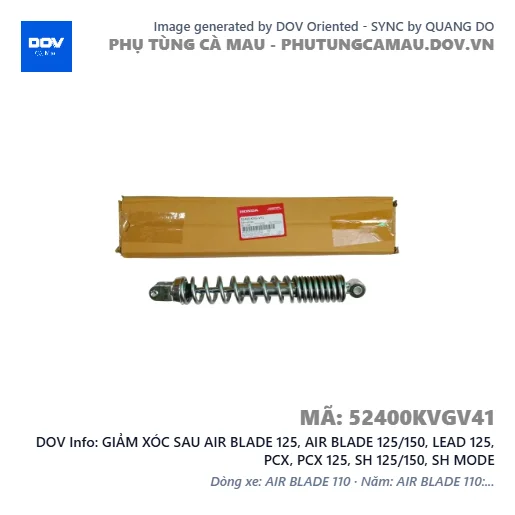 GIẢM XÓC SAU AIR BLADE 125, AIR BLADE 125/150, LEAD 125, PCX, PCX 125, SH 125/150, SH MODE — 52400KVGV41