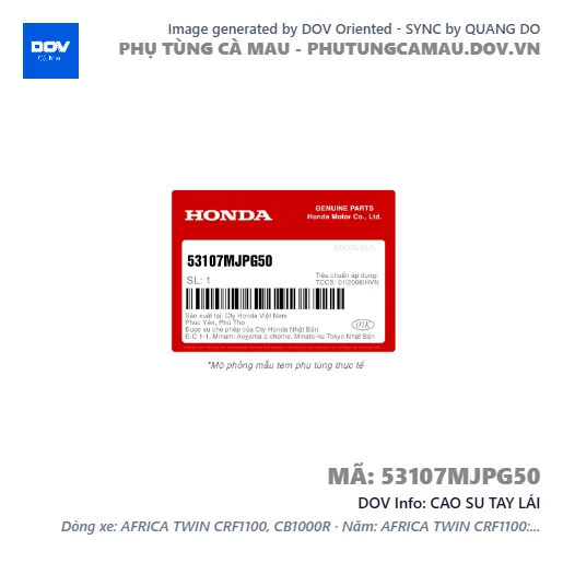 CAO SU TAY LÁI  — 53107MJPG50