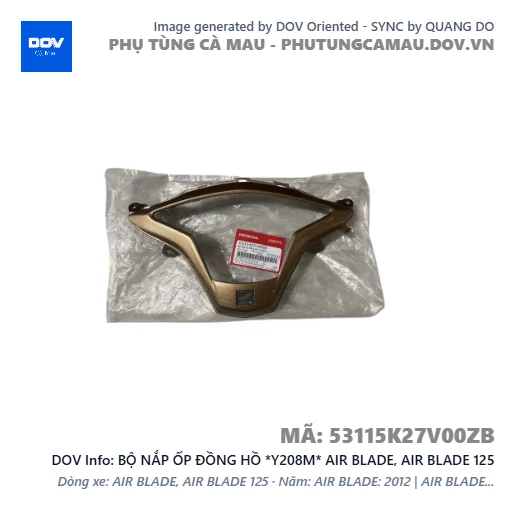 BỘ NẮP ỐP ĐỒNG HỒ *Y208M* AIR BLADE, AIR BLADE 125 — 53115K27V00ZB