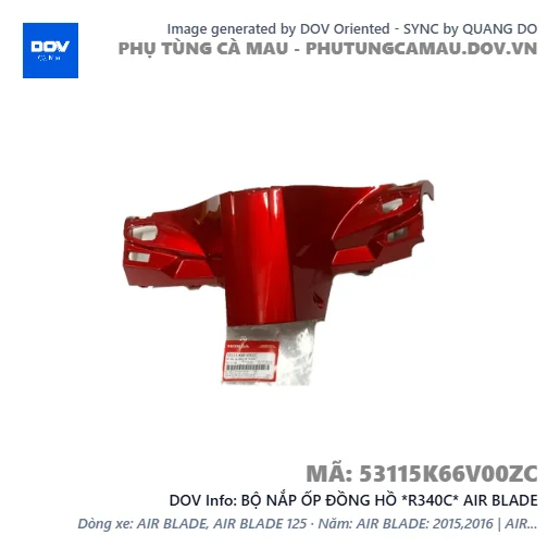 BỘ NẮP ỐP ĐỒNG HỒ *R340C* AIR BLADE — 53115K66V00ZC
