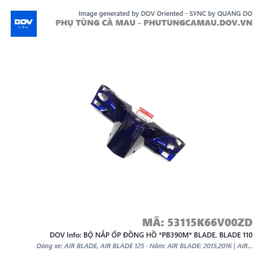 BỘ NẮP ỐP ĐỒNG HỒ *PB390M* BLADE, BLADE 110 — 53115K66V00ZD