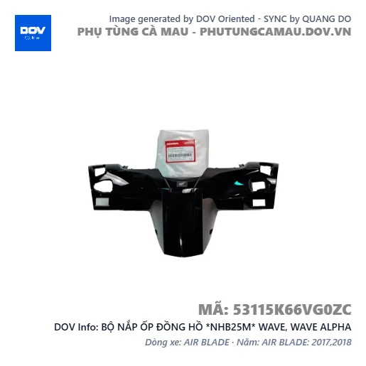 BỘ NẮP ỐP ĐỒNG HỒ *NHB25M* WAVE, WAVE ALPHA — 53115K66VG0ZC