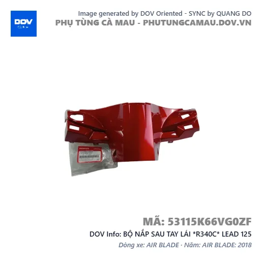 BỘ NẮP SAU TAY LÁI *R340C* LEAD 125 — 53115K66VG0ZF