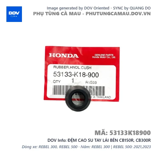 ĐỆM CAO SU TAY LÁI BÊN CB150R, CB300R — 53133K18900
