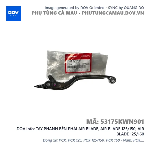 TAY PHANH BÊN PHẢI AIR BLADE, AIR BLADE 125/150, AIR BLADE 125/160 — 53175KWN901