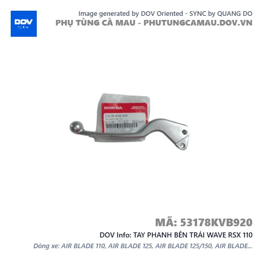 TAY PHANH BÊN TRÁI WAVE RSX 110 — 53178KVB920