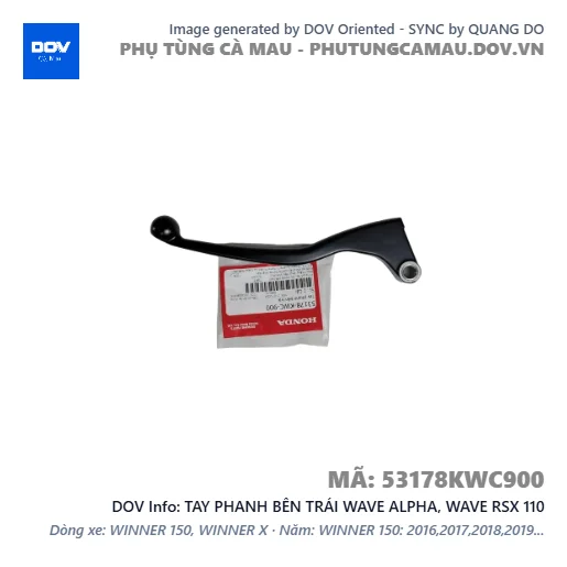 TAY PHANH BÊN TRÁI WAVE ALPHA, WAVE RSX 110 — 53178KWC900